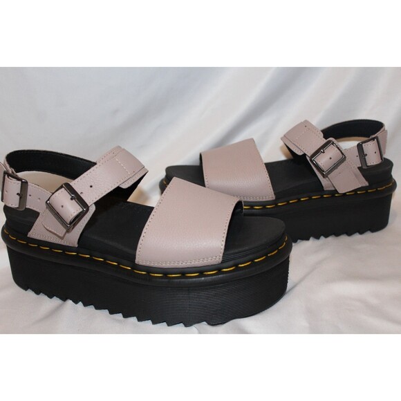 DR MARTENS WOMEN'S VOSS QUAD PLATFRORM LEATHER SANDALS SZ 10 NWOB - Picture 2 of 6